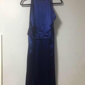 Ann Taylor metallic blue dress